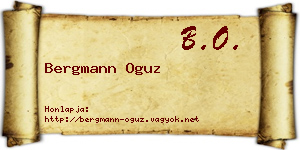 Bergmann Oguz névjegykártya